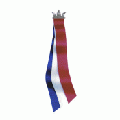 Bunad silver 17. May ribbon Prince crown nr. 2 oxidized