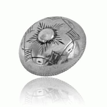 Bunad silver 5 leaved rose button large