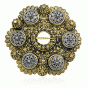 Bol Brooch no. 18 oxidized and old gilded