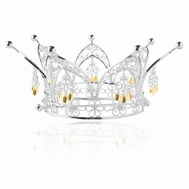 Bunad silver Bridal crown 1 fair gilded