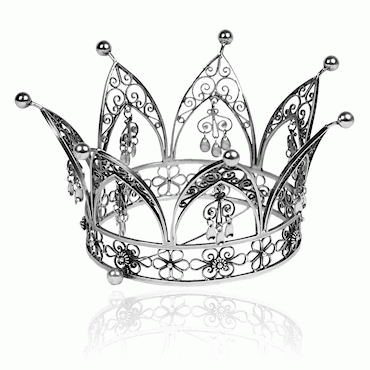 Bunad silver Bridal crown 1 oxidized