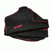 Bunad silver Bunad bag black with red edges short