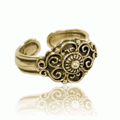 Bunad silver Bunad ring no. 4 old gilded