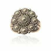 Bunad silver Bunad ring no. 9 old gilded