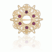 Fana Brooch no. 3 with red stones