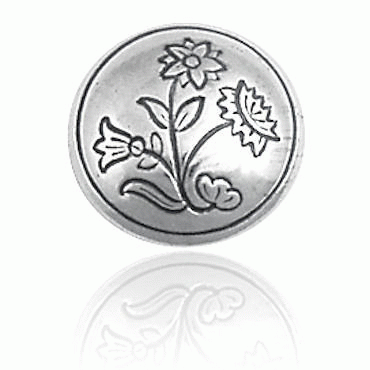 Bunad silver Neck button Nordland oxidized