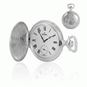 Bunad silver Gentleman’s timepiece no. 7 silver with Roman numerals