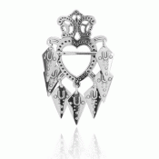 Bunad silver Heart brooch