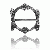 Bunad silver Horn ring no. 4 oxidized