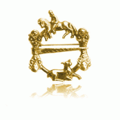 Horn ring no. 6 old gilded