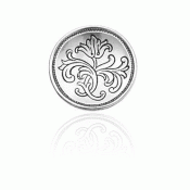 Bunad silver Button no. 5 small oxidized