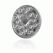 Bunad silver Button Ostby medium oxidized