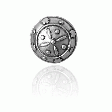 Bunad silver Button Troms large oxidized