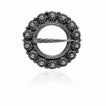 Bunad silver Ripple ring no. 10 oxidized