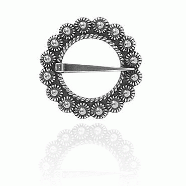 Bunad silver Ripple ring no. 3 oxidized small