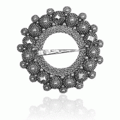 Bunad silver Ripple ring no. 7 oxidized