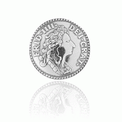 Bunad silver Coin button no. 2 small oxidized