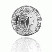 Bunad silver Coin button no. 2 large oxidized