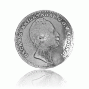Bunad silver Coin button Oscar I oxidized