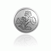 Bunad silver Nordland button small oxidized