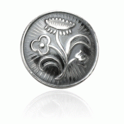 Bunad silver Nordland button no. 1 small oxidized