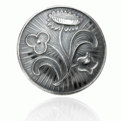 Bunad silver Nordland button no. 1 large oxidized