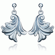 Bunad silver Earrings no. 12 oxidized