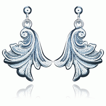 Bunad silver Earrings no. 12 oxidized