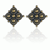 Bunad silver Earrings no. 16 old gilded