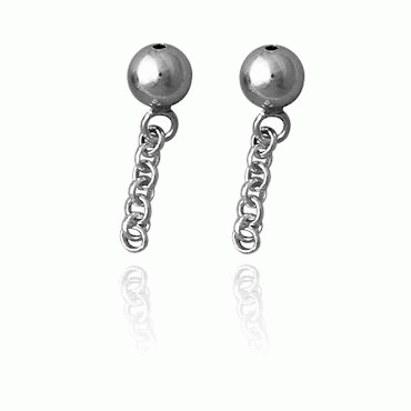 Bunad silver Earrings Troms orbs with pendants oxidized 