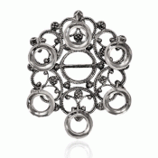 Bunad silver Ring Brooch no. 8 oxidized