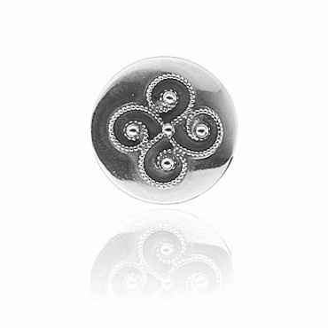 Bunad silver Rogaland button no. 2 small oxidized
