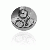 Bunad silver Rogalands button no. 3 small oxydized