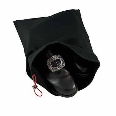 Bunad silver Shoe bag black