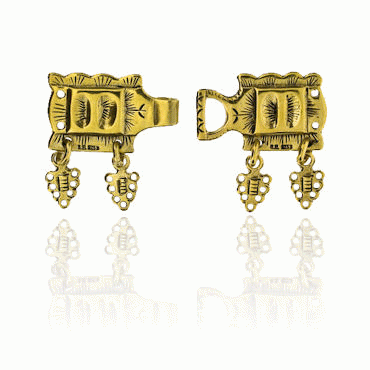 Bunad silver Buckles no. 14 children old gilded