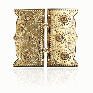Bunad silver Buckles no. 3 with ripples gilded