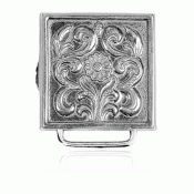 Bunad silver Purse plaque no. 17 oxidized
